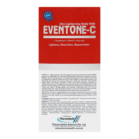 Pharma Health Eventone-C Skin Lightening Body Milk Lotion, SPF-45, For Dry, Dull Skin, 150ml - Image 2