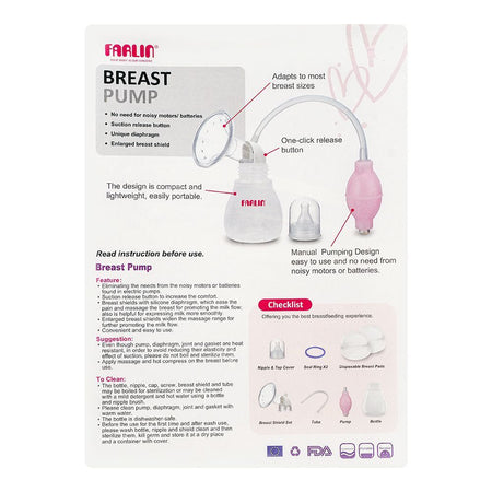 Farlin Luxurious Manual Breast Pump, BF-640 - Image 3