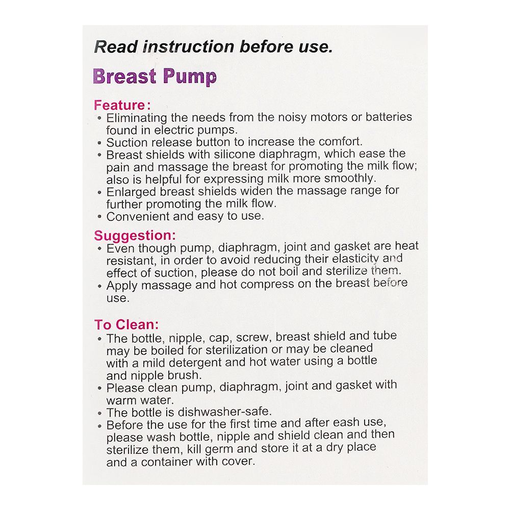 Farlin Luxurious Manual Breast Pump, BF-640 - Image 4