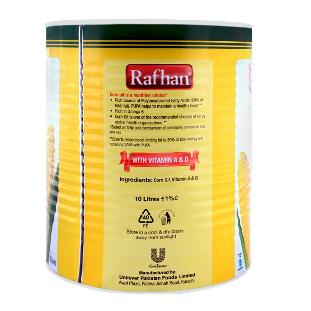 Rafhan Corn Oil 10 Litres Tin - Image 4