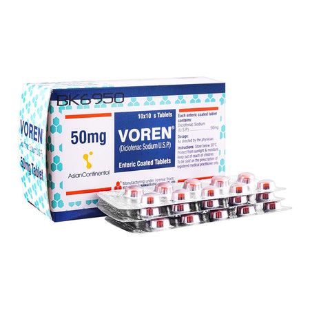 AsianContinental Voren Tablet, 50mg, 1-Strip - Main Image