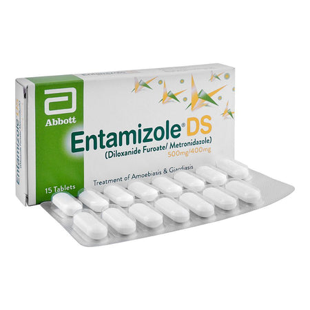 Abbott Entamizole DS Tablet, 500mg/400mg, 15-Pack - Main Image