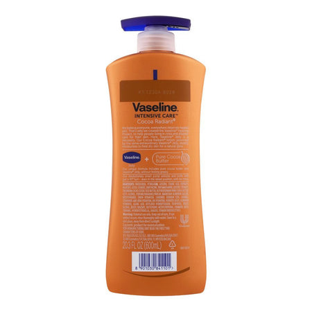 Vaseline Intensive Care Cocoa Radiant Body Lotion, Pump, 600ml - Image 2