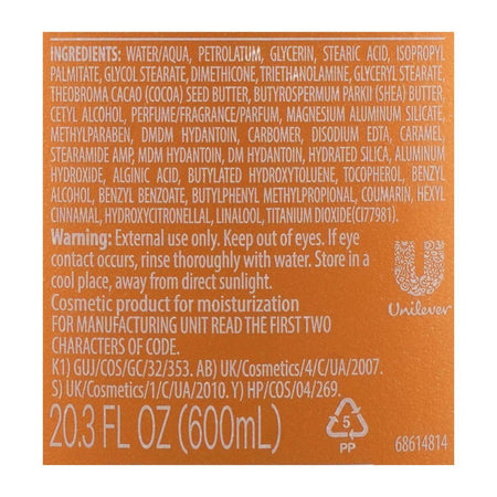 Vaseline Intensive Care Cocoa Radiant Body Lotion, Pump, 600ml - Image 3