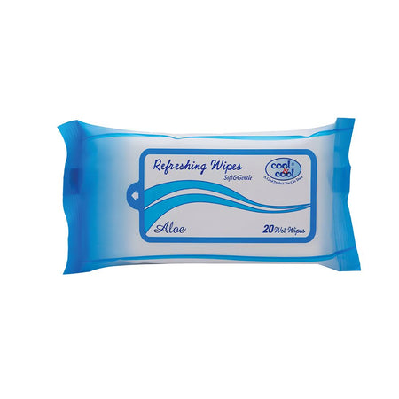 Cool & Cool Refreshing Aloe Wet Wipes, 20-Pack - Main Image