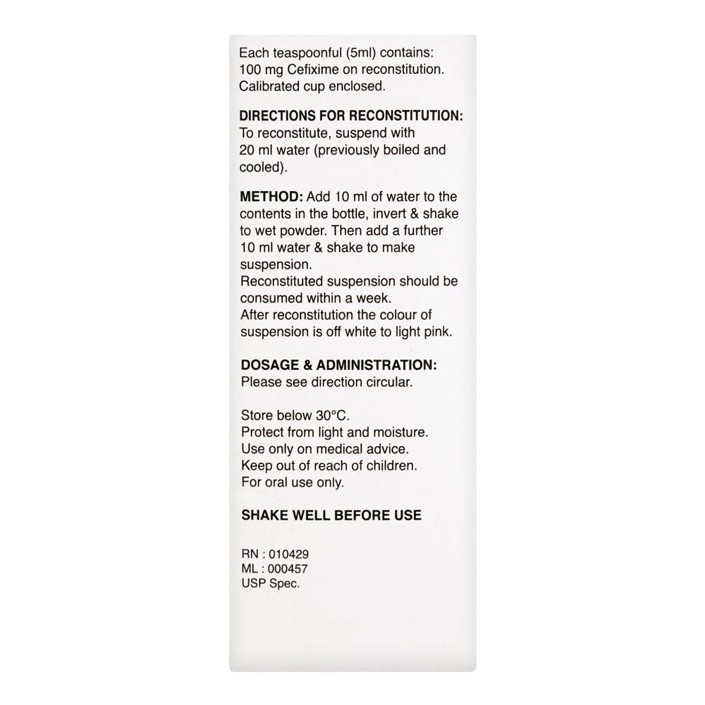 Barrett Hodgson Cefspan Syrup, 100mg/5ml, 30ml - Image 2