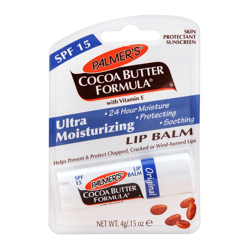 Palmer's Ultra Moisturizing Lip Balm, Original, Cocoa Butter Formula, SPF 15, 4g - Main Image
