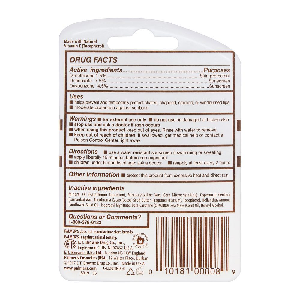 Palmer's Ultra Moisturizing Lip Balm, Original, Cocoa Butter Formula, SPF 15, 4g - Image 2