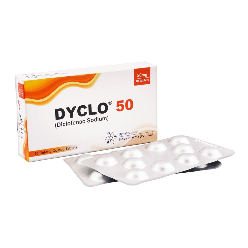 Indus Pharma Dyclo 50 Tablet, 50mg, 20-Pack - Main Image