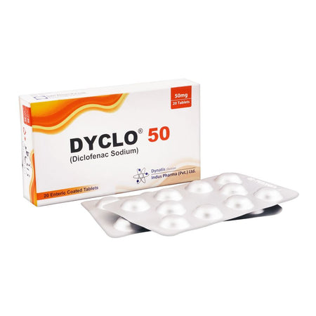 Indus Pharma Dyclo 50 Tablet, 50mg, 20-Pack - Main Image