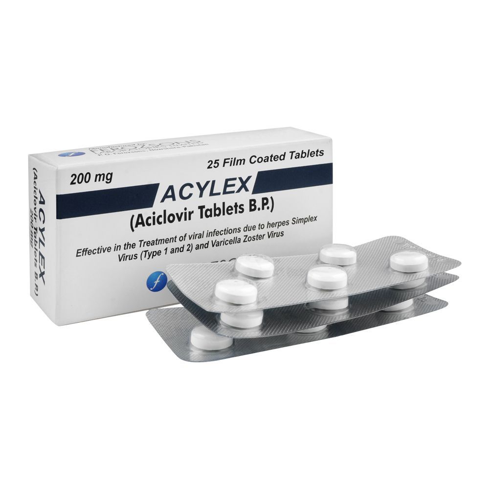 Ferozsons Laboratories Acylex Tablet, 200mg, 25-Pack - Main Image