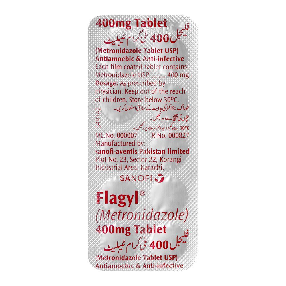 Flagyl Tablets, 400mg Strip - Image 2