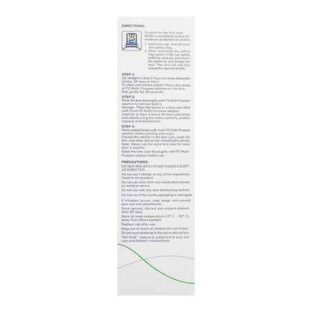P2 Penta Plex Multi Purpose Contact Lens Solution, Ideal For Lenses Cleaning, Disinfectant & Storing, 350ml - Image 3