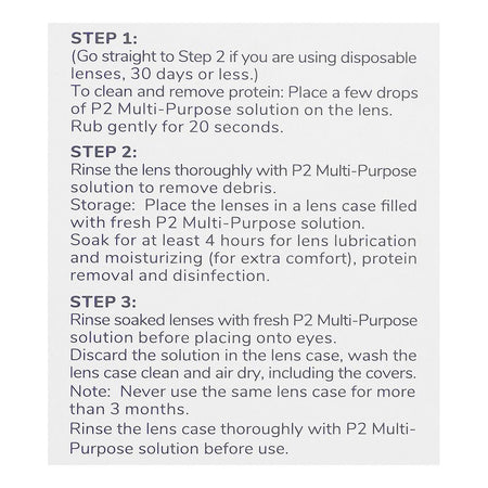 P2 Penta Plex Multi Purpose Contact Lens Solution, Ideal For Lenses Cleaning, Disinfectant & Storing, 350ml - Image 5