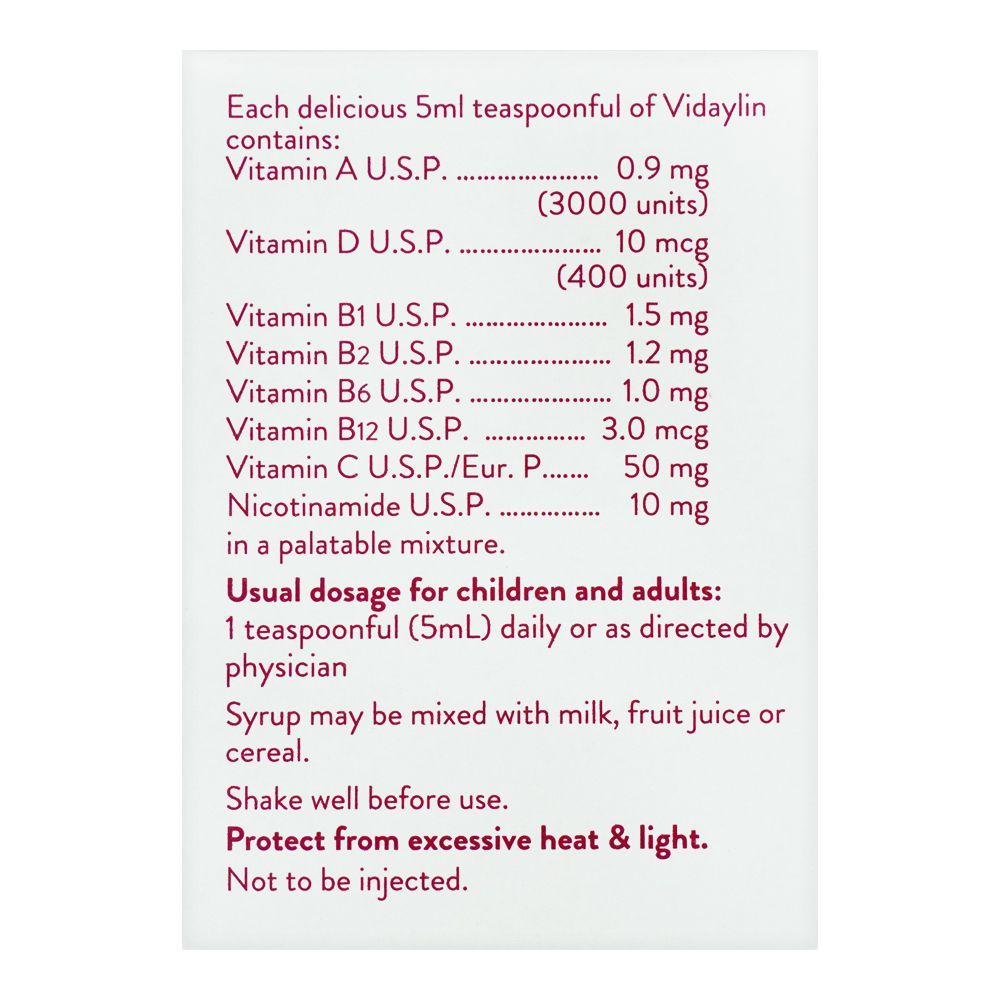 Abbott ViDaylin Syrup, 120ml - Image 3