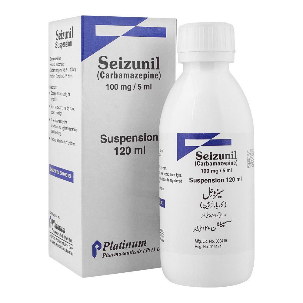 Platinum Pharmaceuticals Seizunil Suspension, 100mg/5ml, 120ml - Main Image