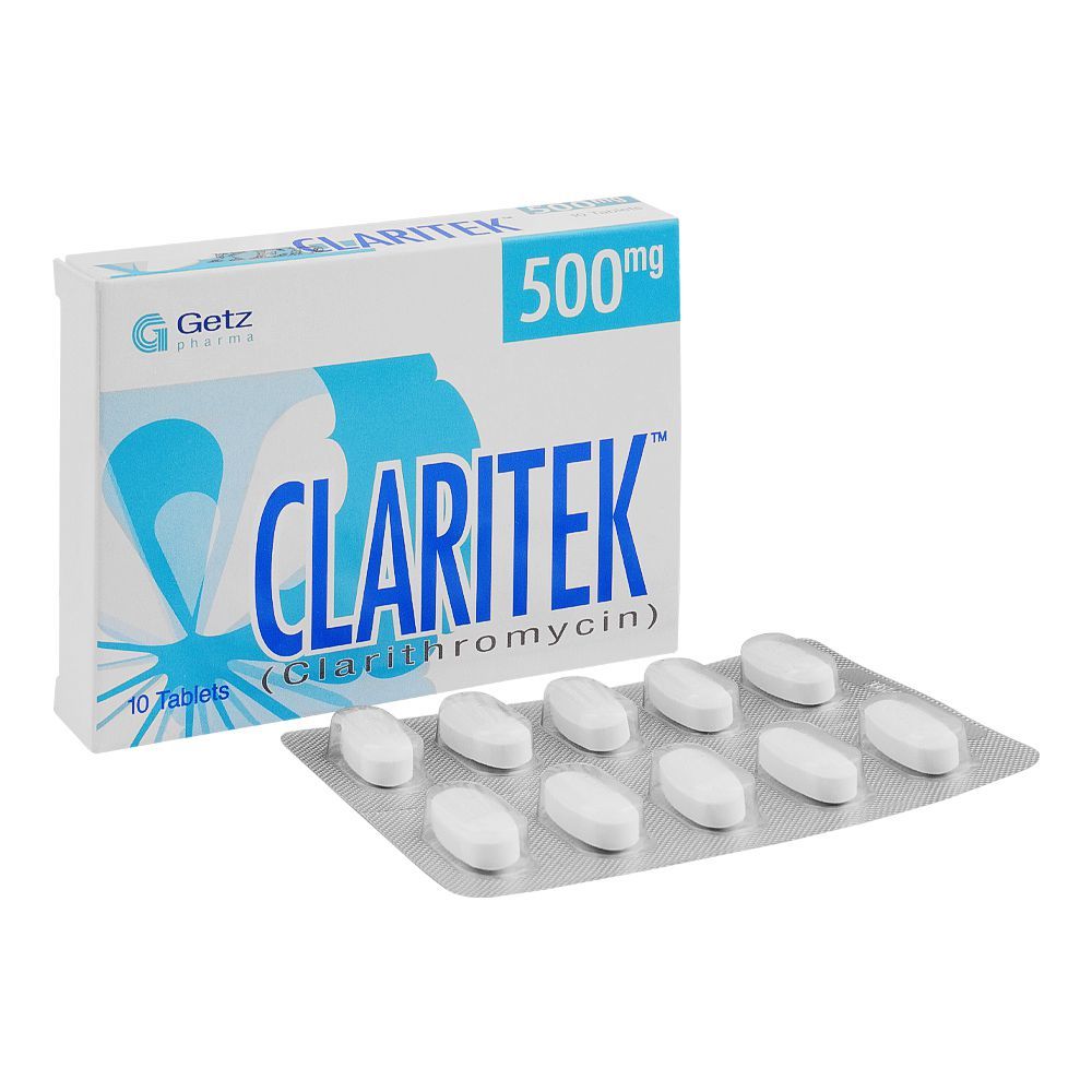 Getz Pharma Claritek Tablet, 500mg, 10-Pack - Main Image