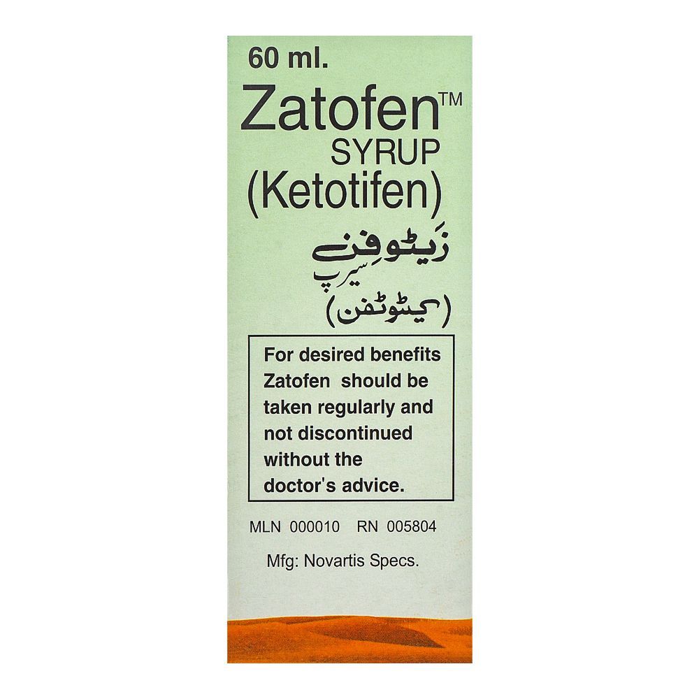Novartis Pharmaceuticals Zatofen Syrup, 60ml - Image 2
