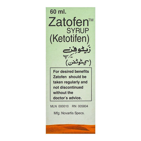 Novartis Pharmaceuticals Zatofen Syrup, 60ml - Image 2