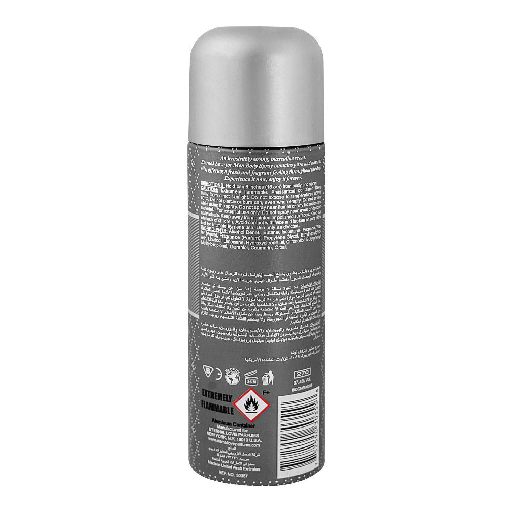 Eternal Love Body Spray, For Men, 200ml - Image 2