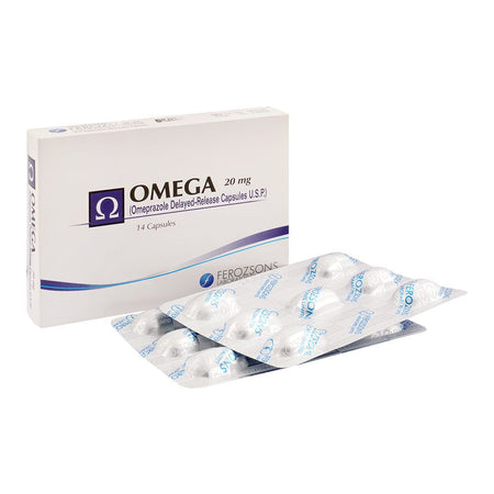 Ferozsons Laboratories Omega Capsule, 20mg, 14-Pack - Main Image