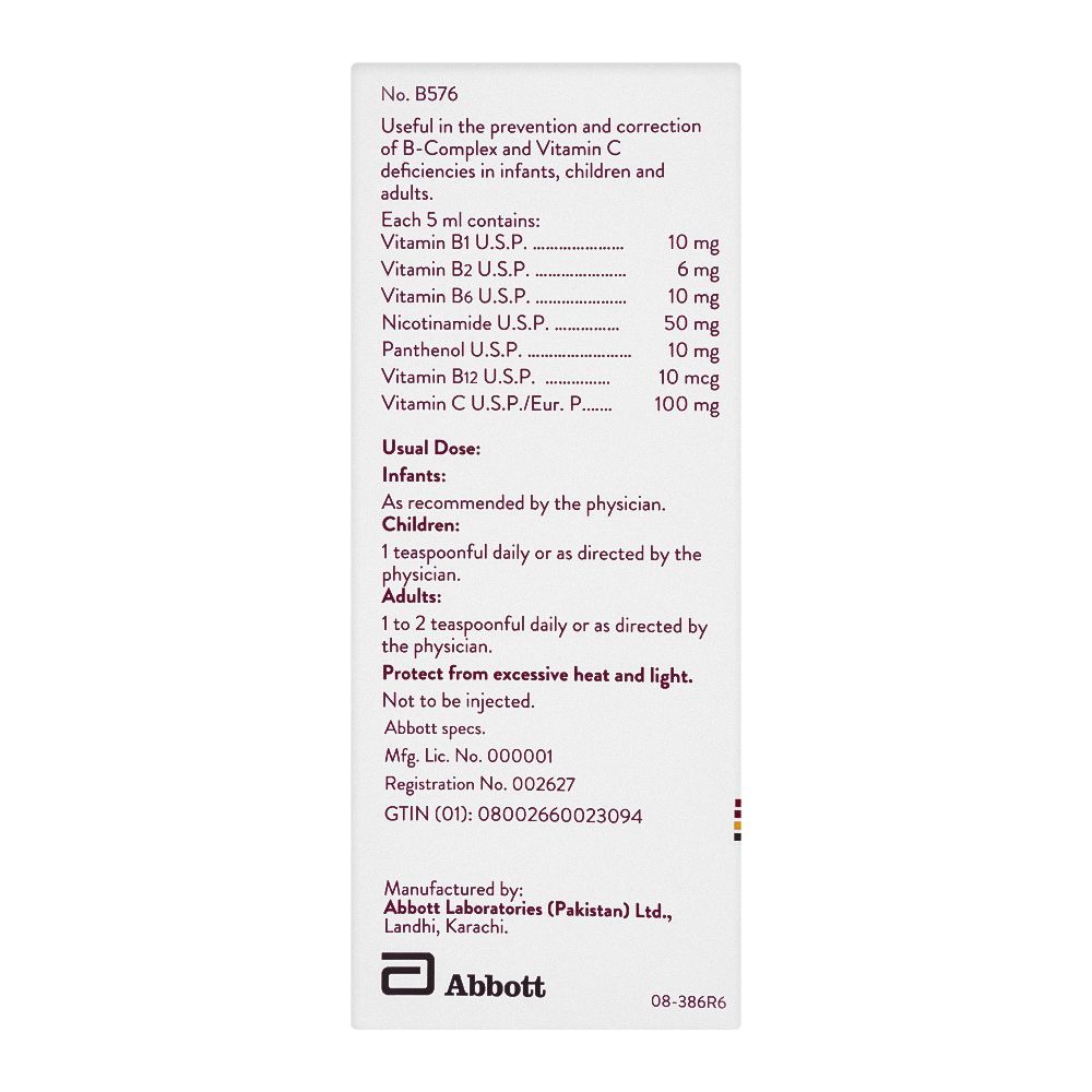 Abbott Surbex Syrup, 120ml - Image 3