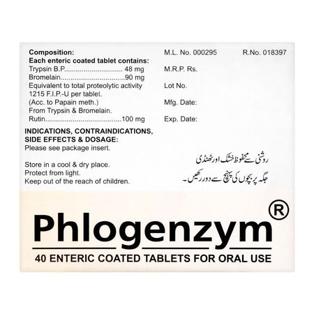 Pacific Pharmaceuticals Phlogenzym Tablet, 40-Pack - Image 2
