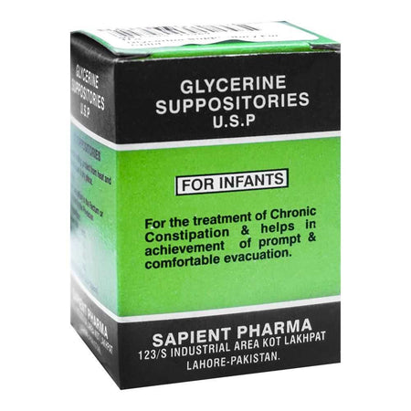 Sapient Pharma Glycerine Suppository, For Infants - Main Image