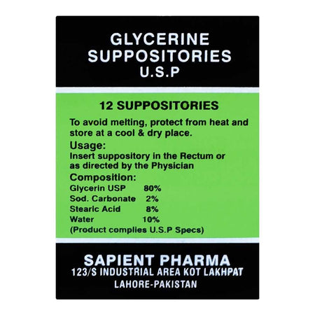 Sapient Pharma Glycerine Suppository, For Infants - Image 2
