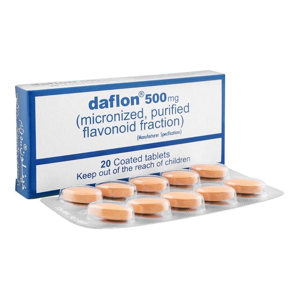 Servier Pharmaceuticals Daflon Tablet, 500mg, 20-Pack - Main Image