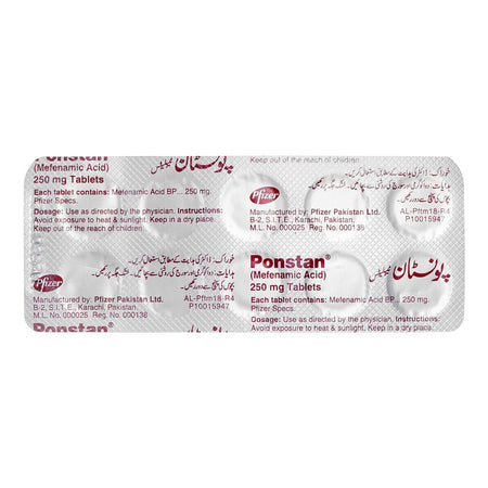 Pfizer Ponstan Tablet, 250mg, 1-Strip - Image 2