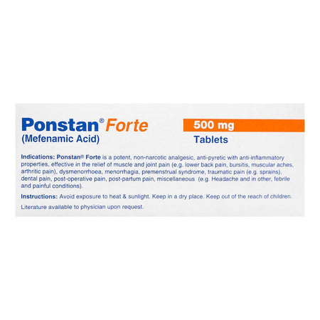 Pfizer Ponstan Forte Tablet, 500mg, 1-Strip - Image 5