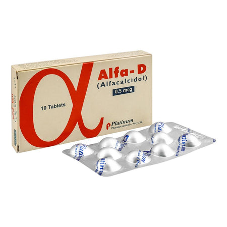 Platinum Pharmaceuticals Alfa-D Tablet, 0.5mcg, 10-Pack - Main Image