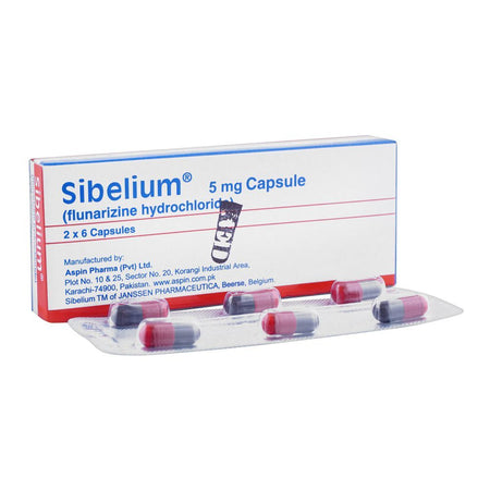 Aspin Pharma Sibelium Capsule, 5mg, 12-Pack - Main Image