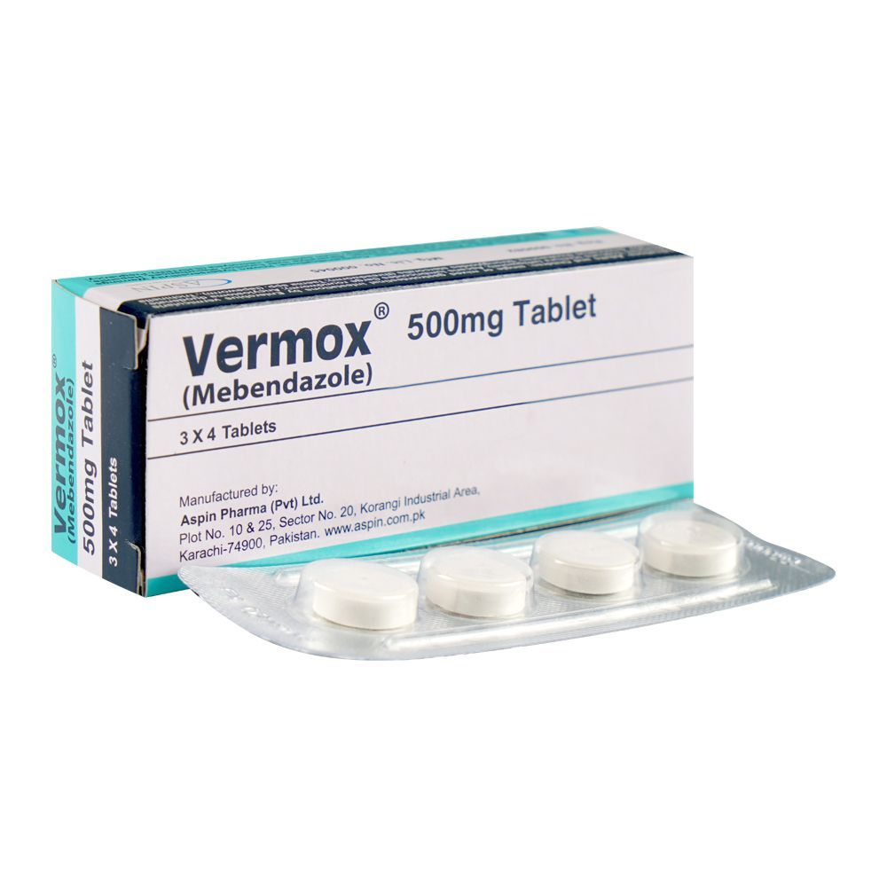 Aspin Pharma Vermox Tablet, 500mg, 1-Strip - Main Image
