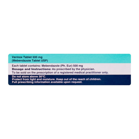Aspin Pharma Vermox Tablet, 500mg, 1-Strip - Image 4