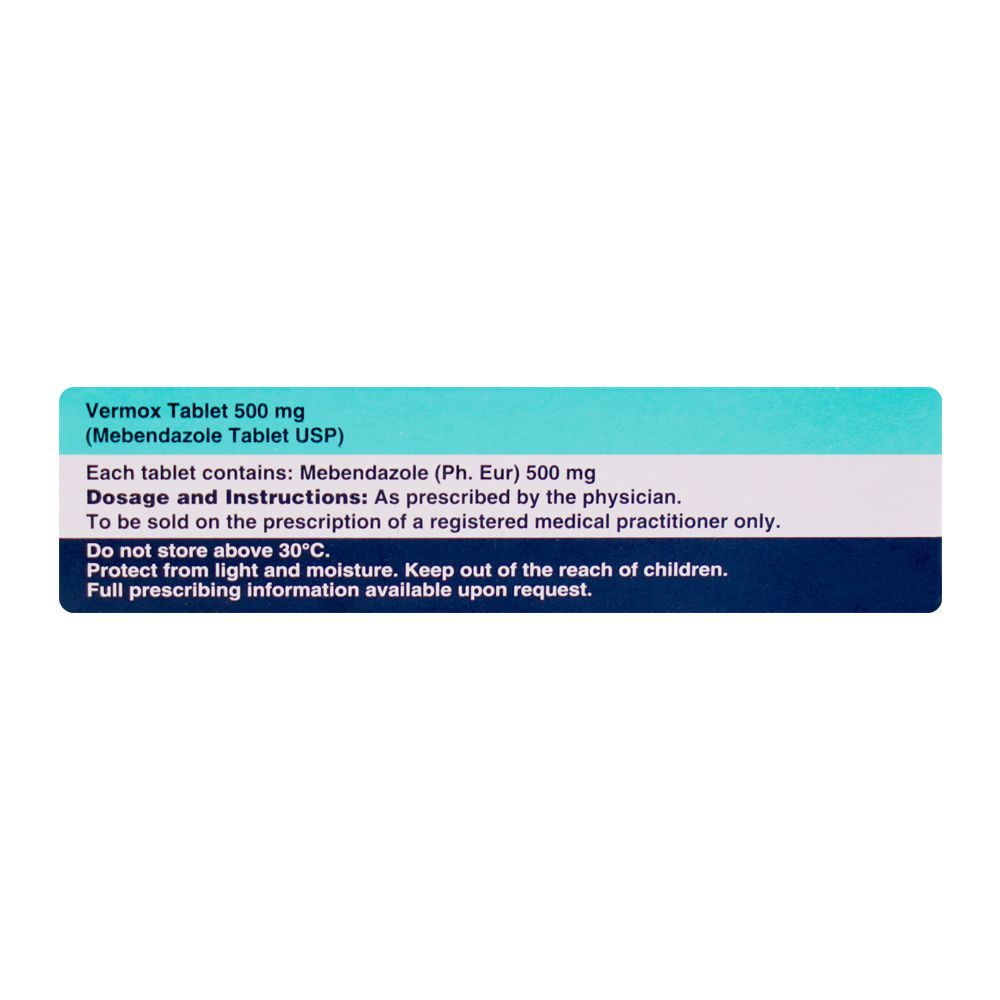 Aspin Pharma Vermox Tablet, 500mg, 1-Strip - Image 4
