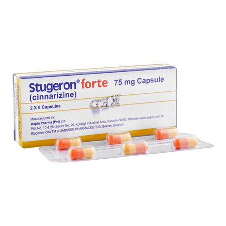 Aspin Pharma Stugeron Forte Capsule, 75mg, 12-Pack - Main Image