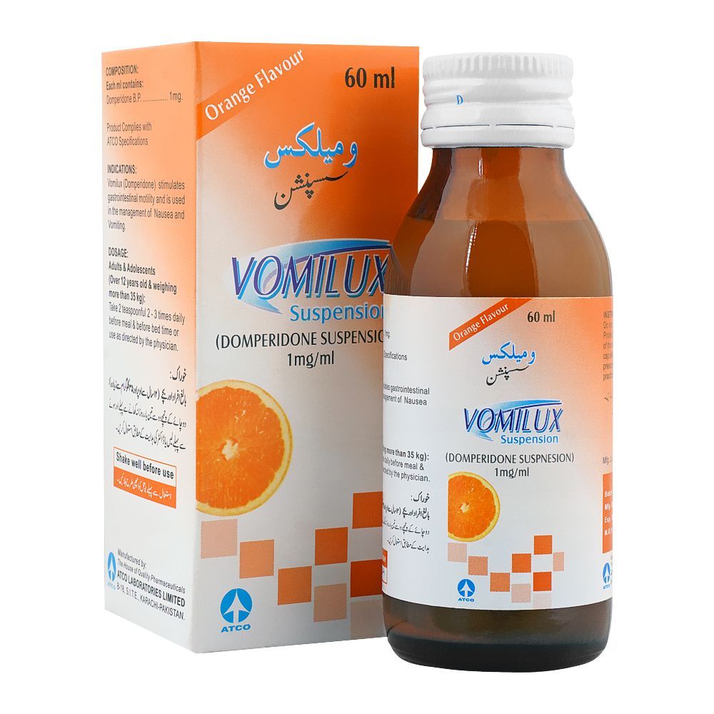 ATCO Laboratories Vomilux Suspension, 1mg/ml, 60ml - Main Image