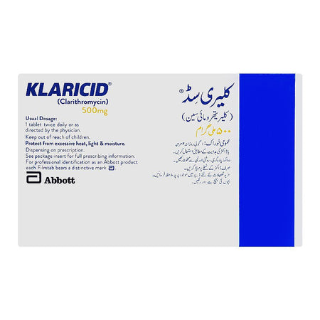 Abbott Klaricid Tablet, 500mg, 10 Tablets - Image 2