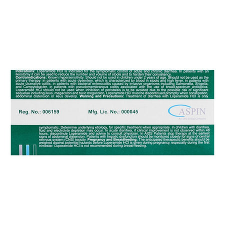 Aspin Pharma Imodium Capsule, 2mg, 1-Strip - Image 3