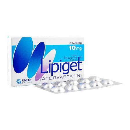 Getz Pharma Lipiget Tablet, 10mg, 10-Pack - Main Image