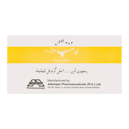 Adamjee Pharmaceuticals Risp Tablet, 2mg, 12-Pack - Image 2