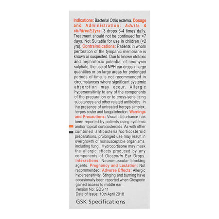 GSK Otosporin Ear Drop, 5ml - Image 2