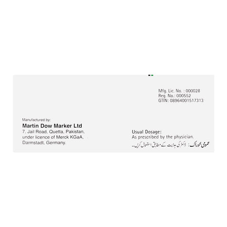 Martin Dow Glucophage Tablet, 500mg, 1-Strip - Image 2