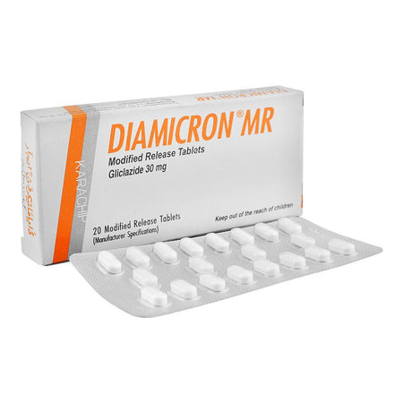 Servier Pharmaceuticals Diamicron MR Tablet, 30mg, 20-Pack - Main Image