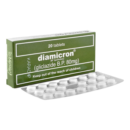 Servier Pharmaceuticals Diamicron Tablet, 80mg, 20-Pack - Main Image