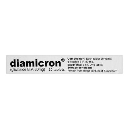 Servier Pharmaceuticals Diamicron Tablet, 80mg, 20-Pack - Image 3