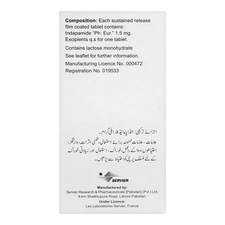 Servier Pharmaceuticals Natrilix SR Tablet, 1-Strip - Image 3