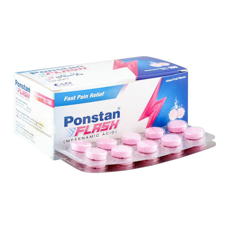 Ponstan Flash Dispersible Tablets 250mg, Mixed Fruit Flavour, Strip (10 Tablets) - Image 2